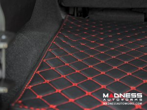 Jeep Wrangler JL Cargo Mat - Black w/ Red Stitching 